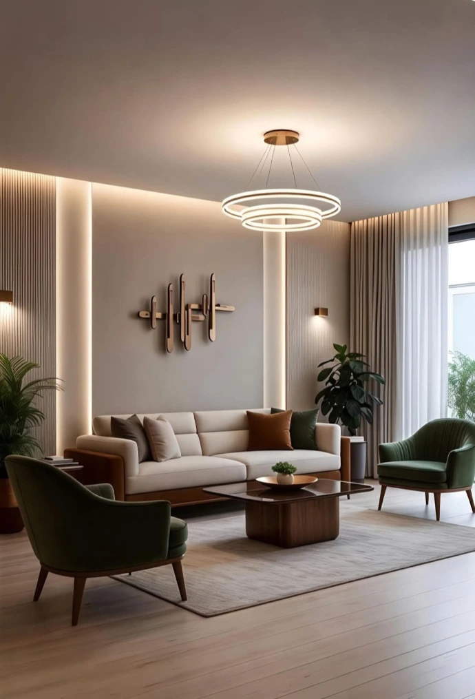 Premium interior design layout showcasing luxury laminates and customized wardrobe finishes