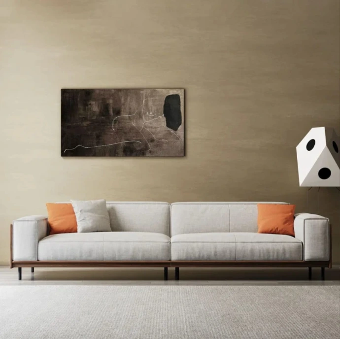Modern living space interior emphasizing high-end surface aesthetics and premium paints
